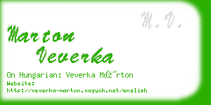 marton veverka business card